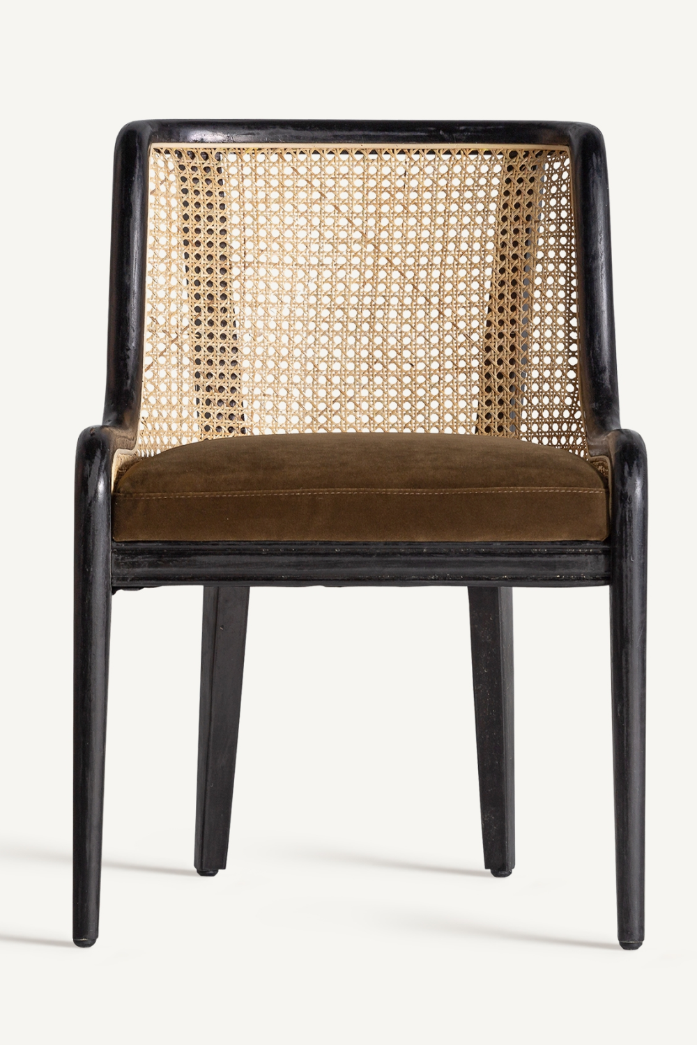 Velvet Seat Rattan Accent Chair | Vical Home Velburg | Oroa.com