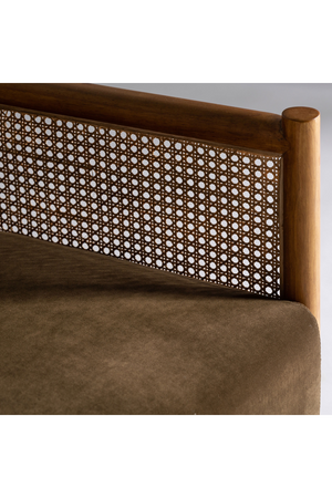 Brown Velvet Rattan Armchair | Vical Home Velburg | Oroa.com