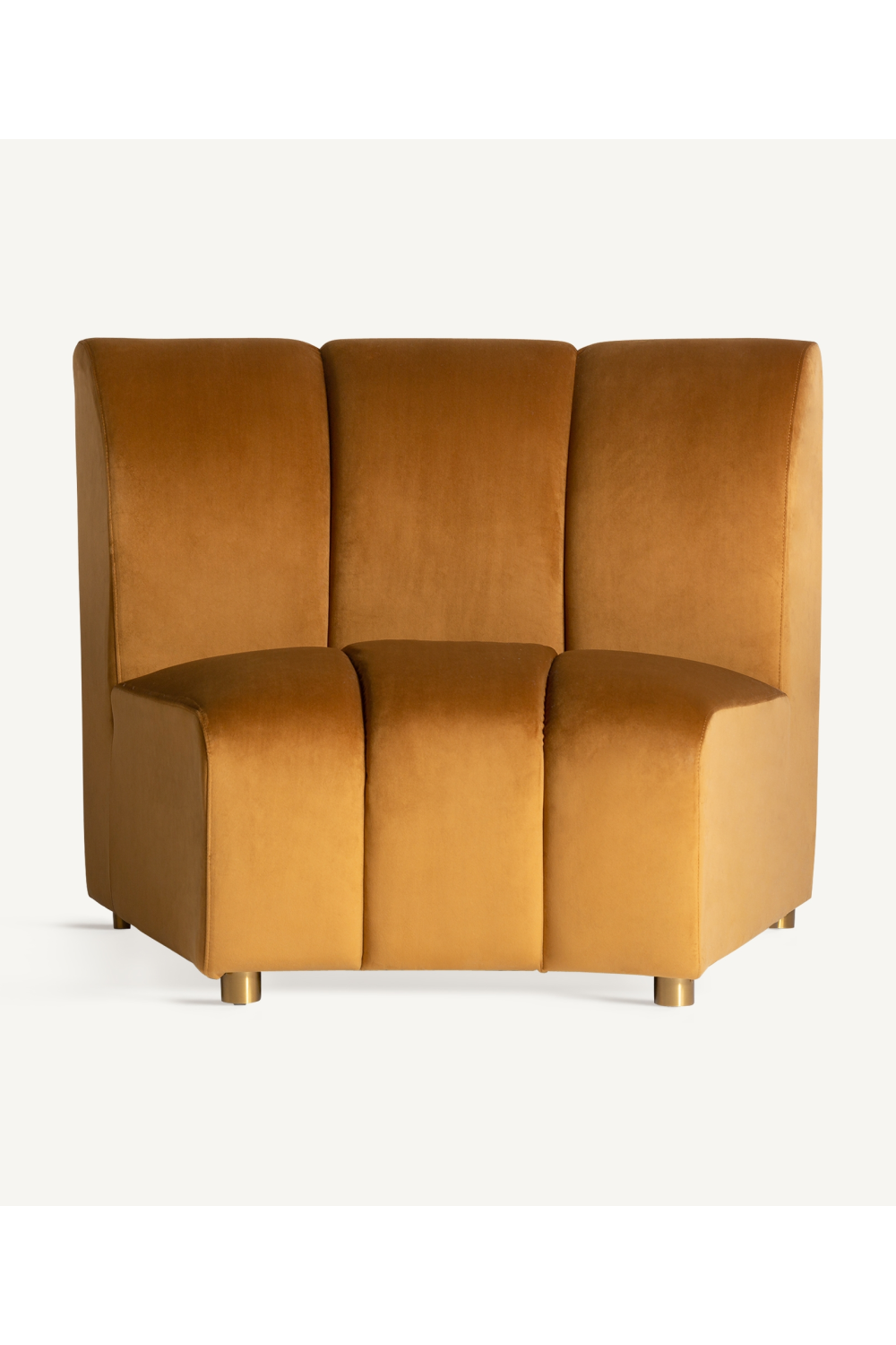 Brown Velvet Central Modular Sofa | Vical Home Shul | Oroa.com
