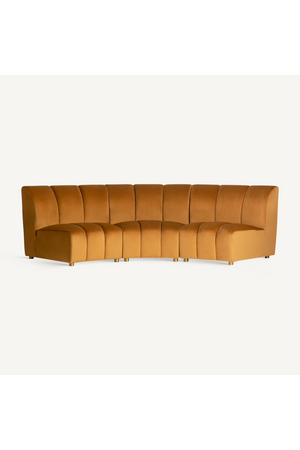Brown Velvet Central Modular Sofa | Vical Home Shul | Oroa.com