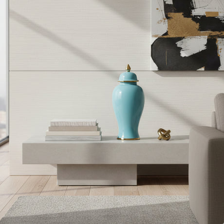   Modern furniture - Blue Ceramic Lidded Vase - www.oroa.com | Oroa.com