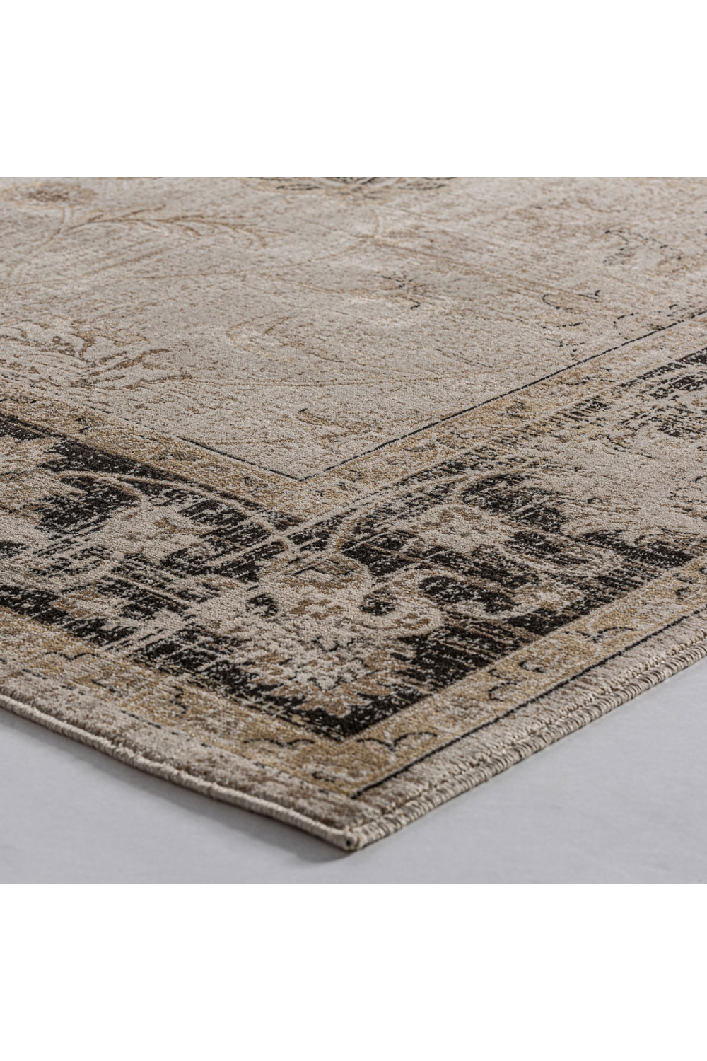 Brown Floral Print Rug 9'5" x 6'5" | Vical Home Anka | Oroatrade.com