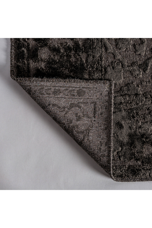 Black Viscose Carpet 6'5" x 9'5" | Vical Home Wera | Oroa.com