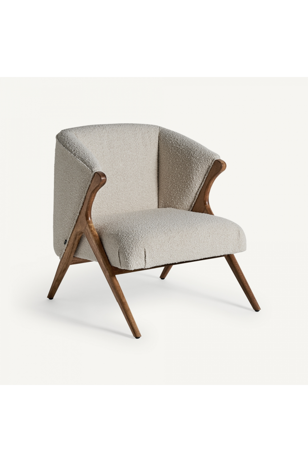 White Bouclé Armchair | Vical Home Prati | Oroa.com