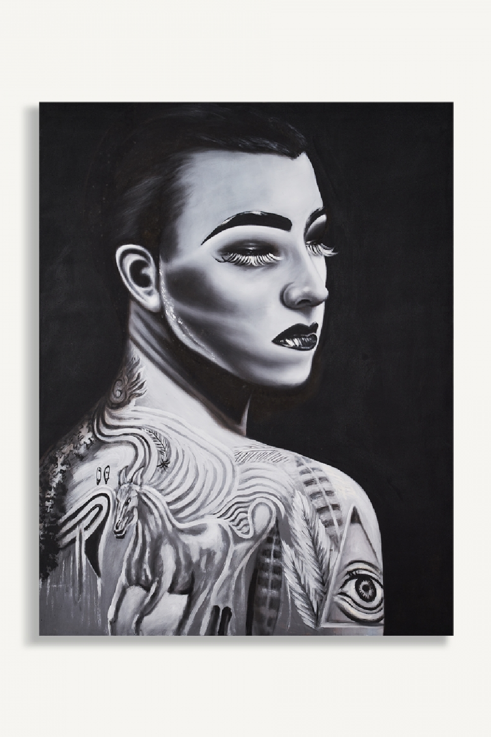 Tattooed Woman Art Print | Vical Home Charlotte | Oroa.com