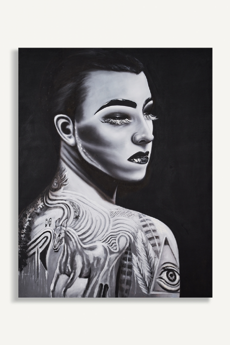 Tattooed Woman Art Print | Vical Home Charlotte | Oroa.com