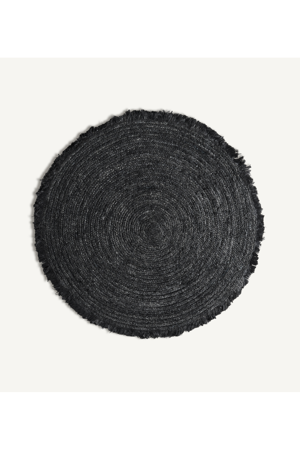 Black Jute Round Area Rug 5' x 5' | Vical Home Kisai | Oroa.com