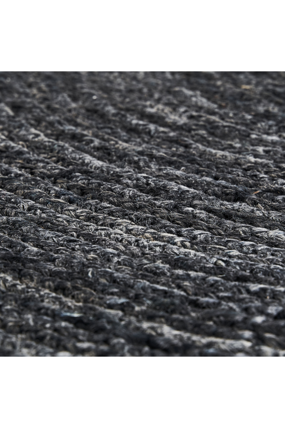 Black Jute Round Area Rug 5' x 5' | Vical Home Kisai | Oroa.com