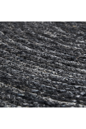 Black Jute Round Area Rug 5' x 5' | Vical Home Kisai | Oroa.com