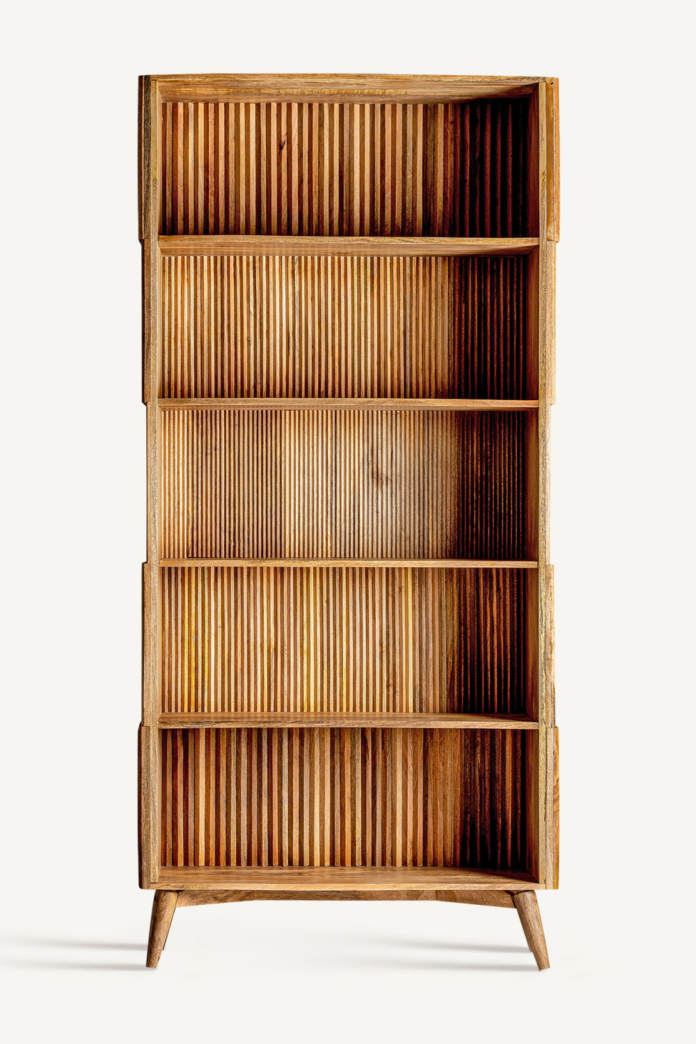 Mango Wood Slatted Bookcase | Vical Home Plisse | Oroa.com