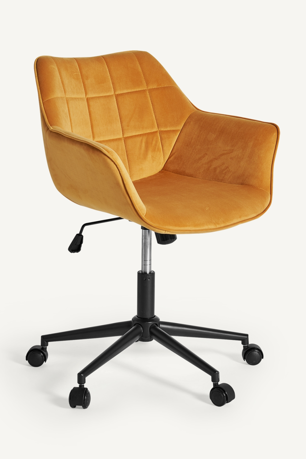 Yellow Velvet Swivel Desk Chair | Vical Home Blere | Oroa.com