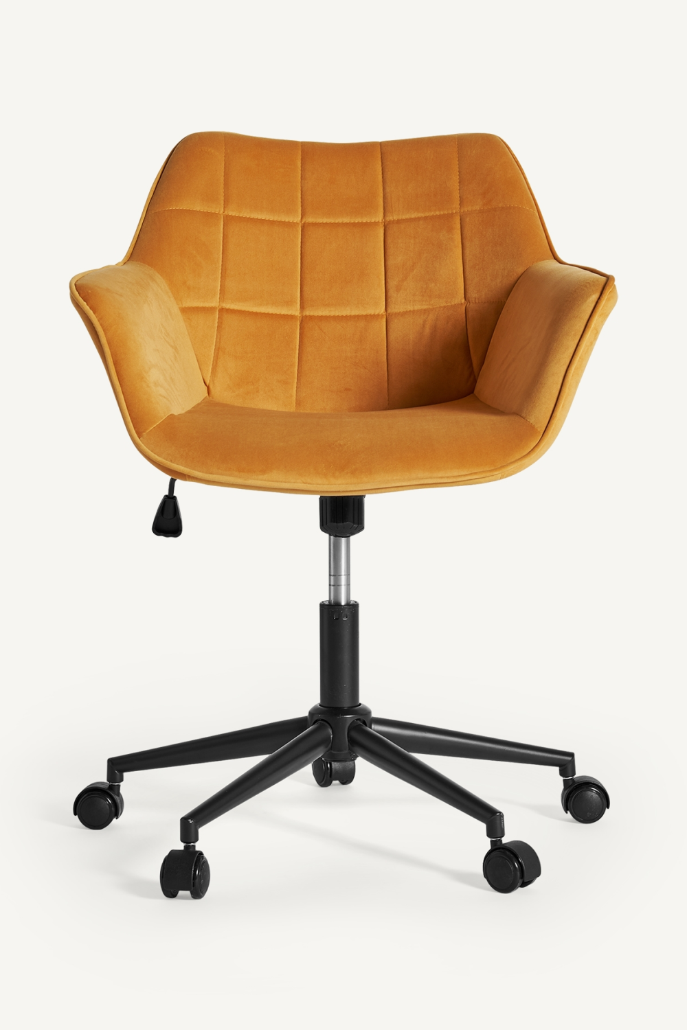 Yellow Velvet Swivel Desk Chair | Vical Home Blere | Oroa.com