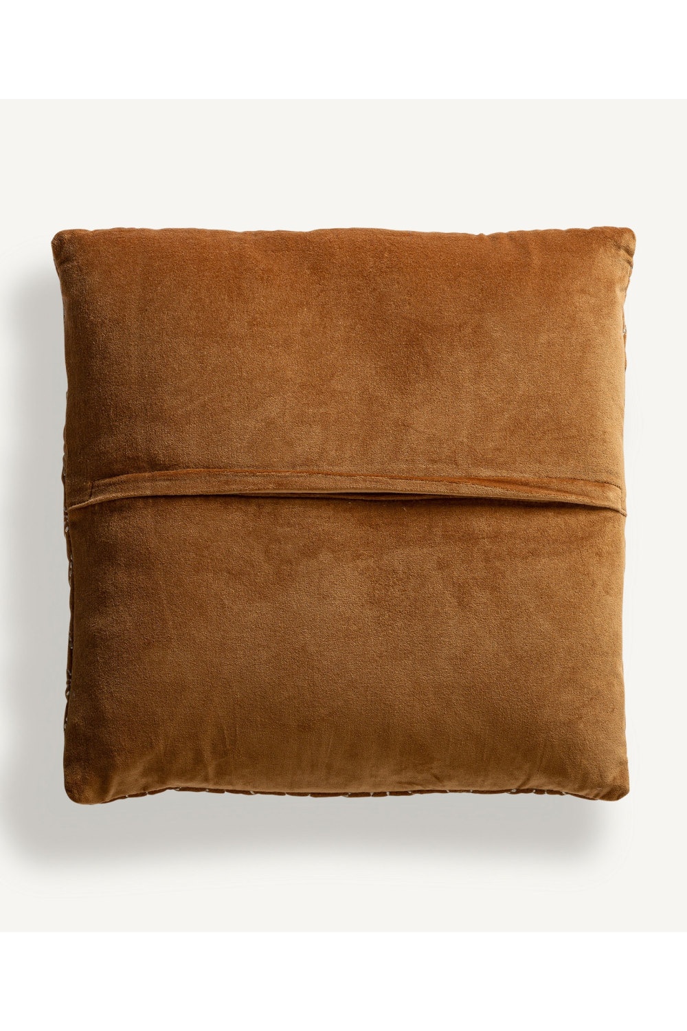 Embroidered Ocher Velvet Cushion | Vical Home Vilma | Oroatrade.com