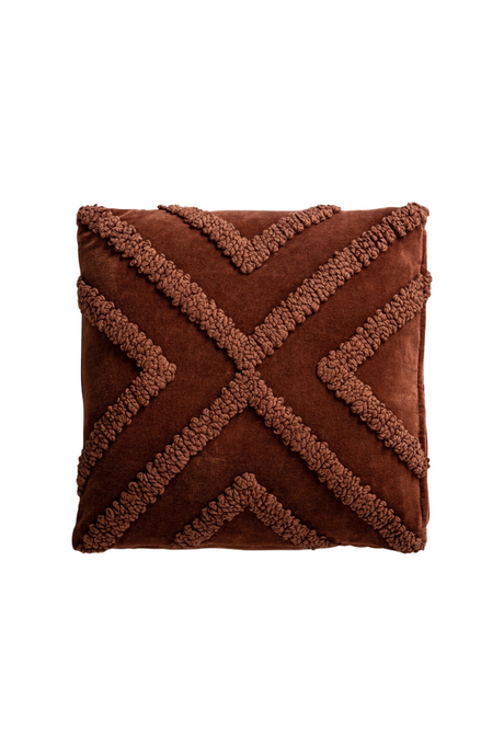 Brown Velvet Cushion | Vical Home Petra | Oroa.com