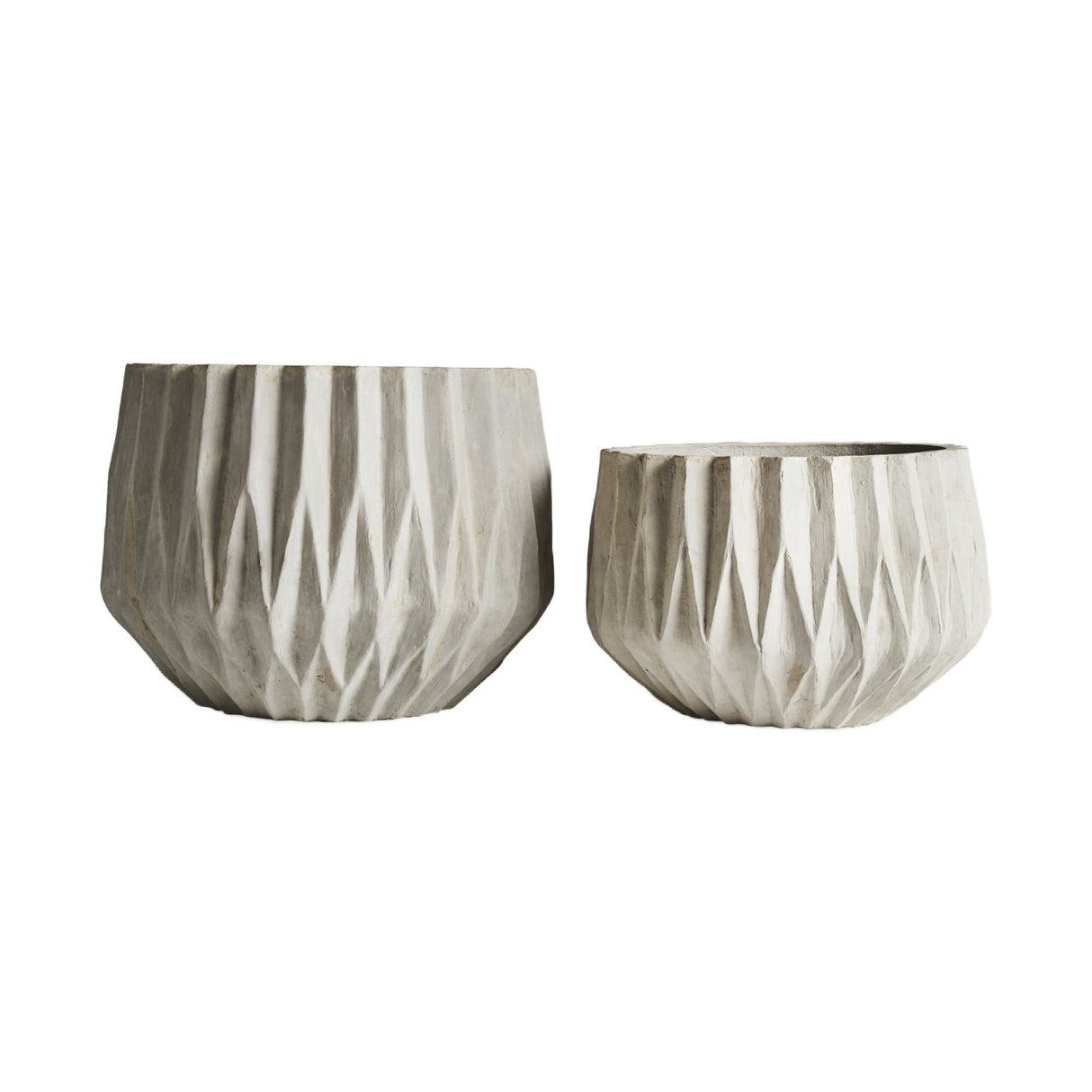   White Ceramic Plant Pots (2) | Oroa.com