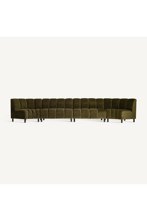 Green Velvet Central Modular Sofa | Vical Home Shul | Oroa.com