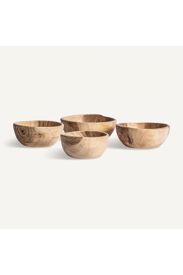 Tropical Wood Bowl Set (4) | Vical Home Blessieh | Oroa.com