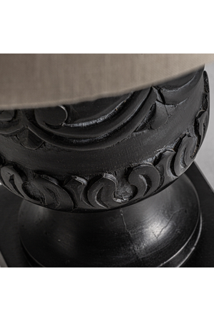 Carved Black Wood Table Lamp | Vical Home | Oroa.com