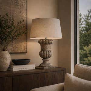   Cream Cotton Table Lamp | Oroa.com