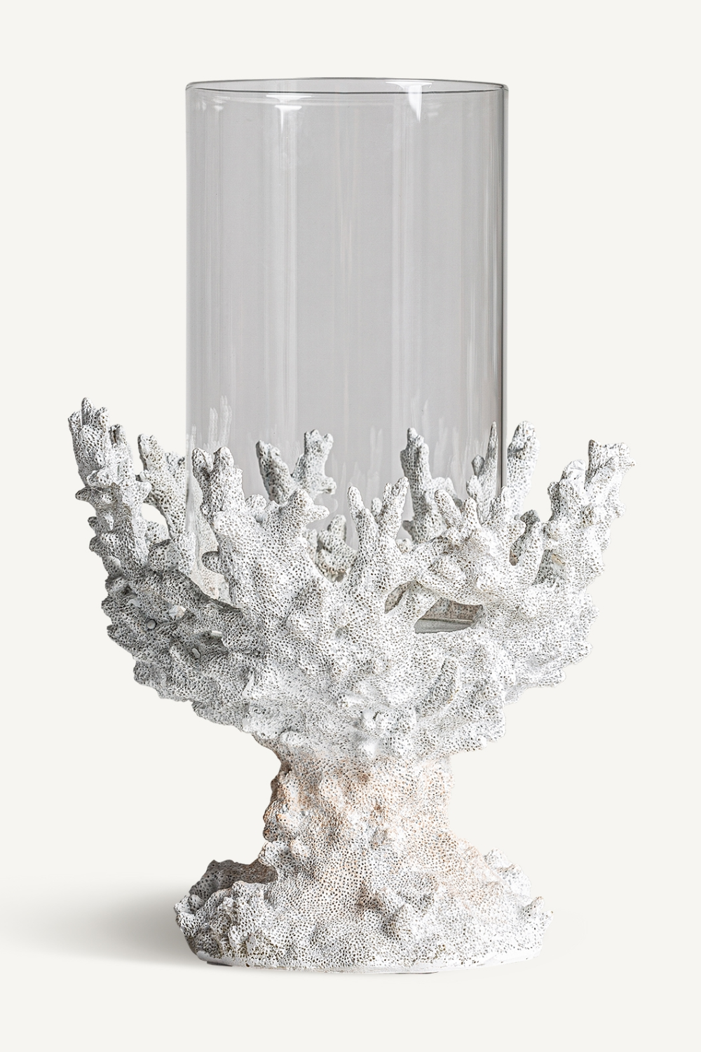 White Faux Coral Candle Holder L | Vical Home Reef | Oroa.com