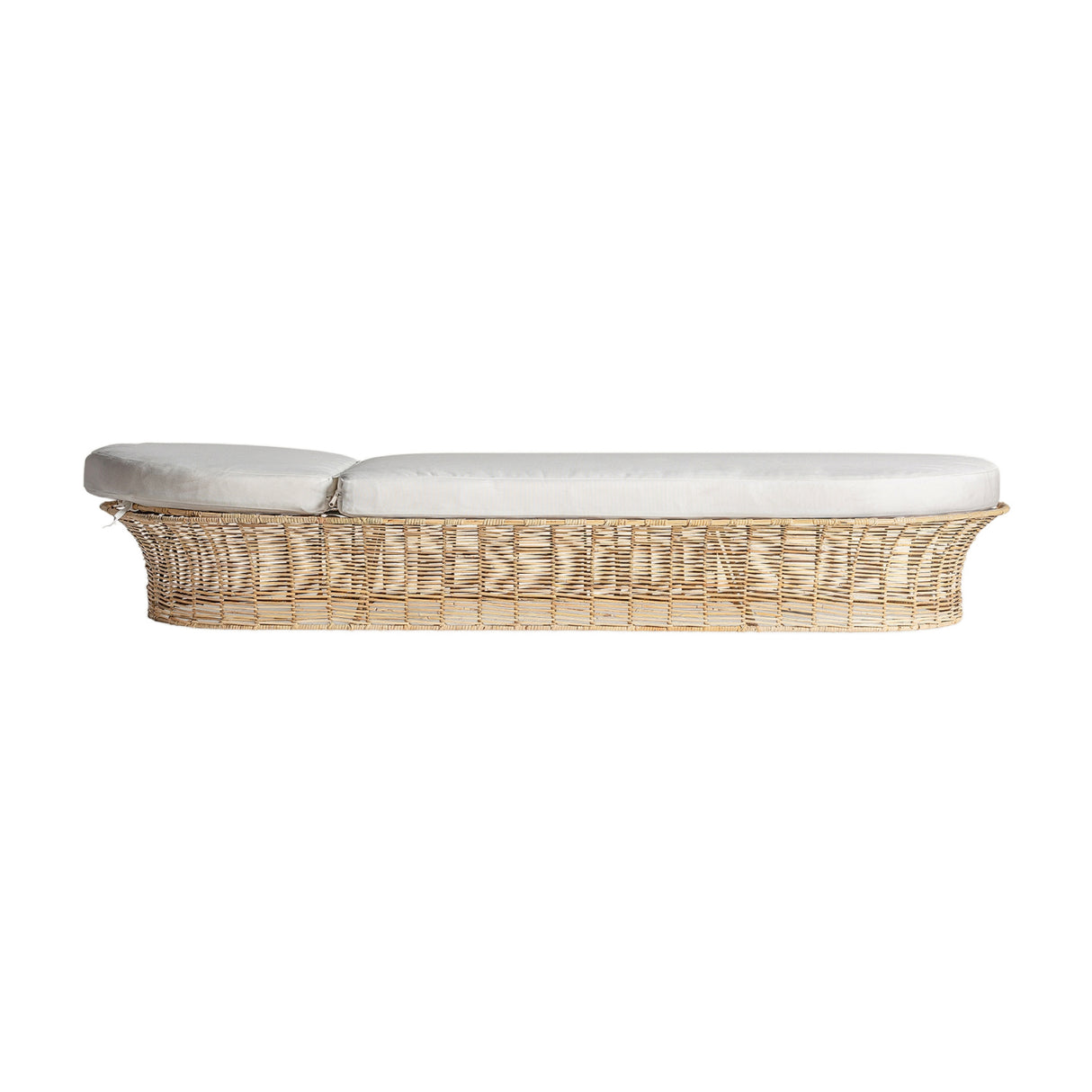   Cushioned Rattan Sun Lounger | Oroa.com