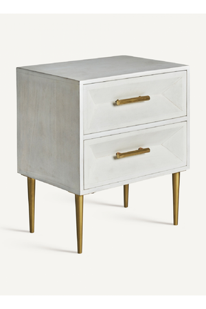 Modern White 2-Drawer Nightstand | Vical Home Kempten | Oroa.com