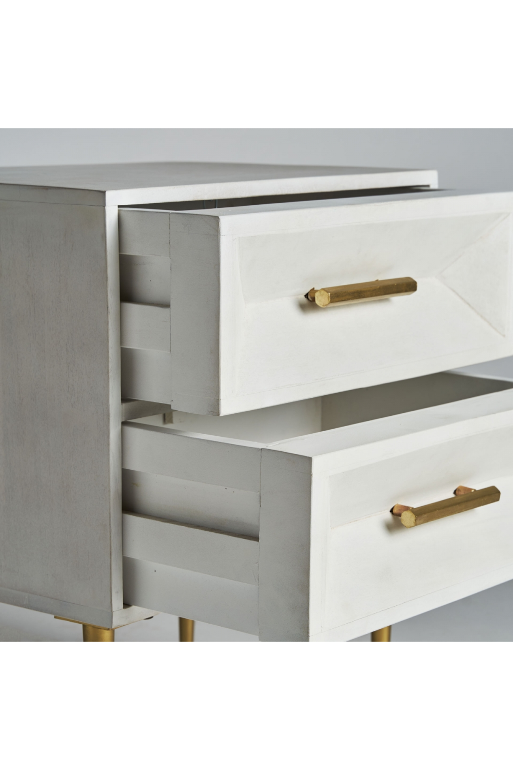 Modern White 2-Drawer Nightstand | Vical Home Kempten | Oroa.com
