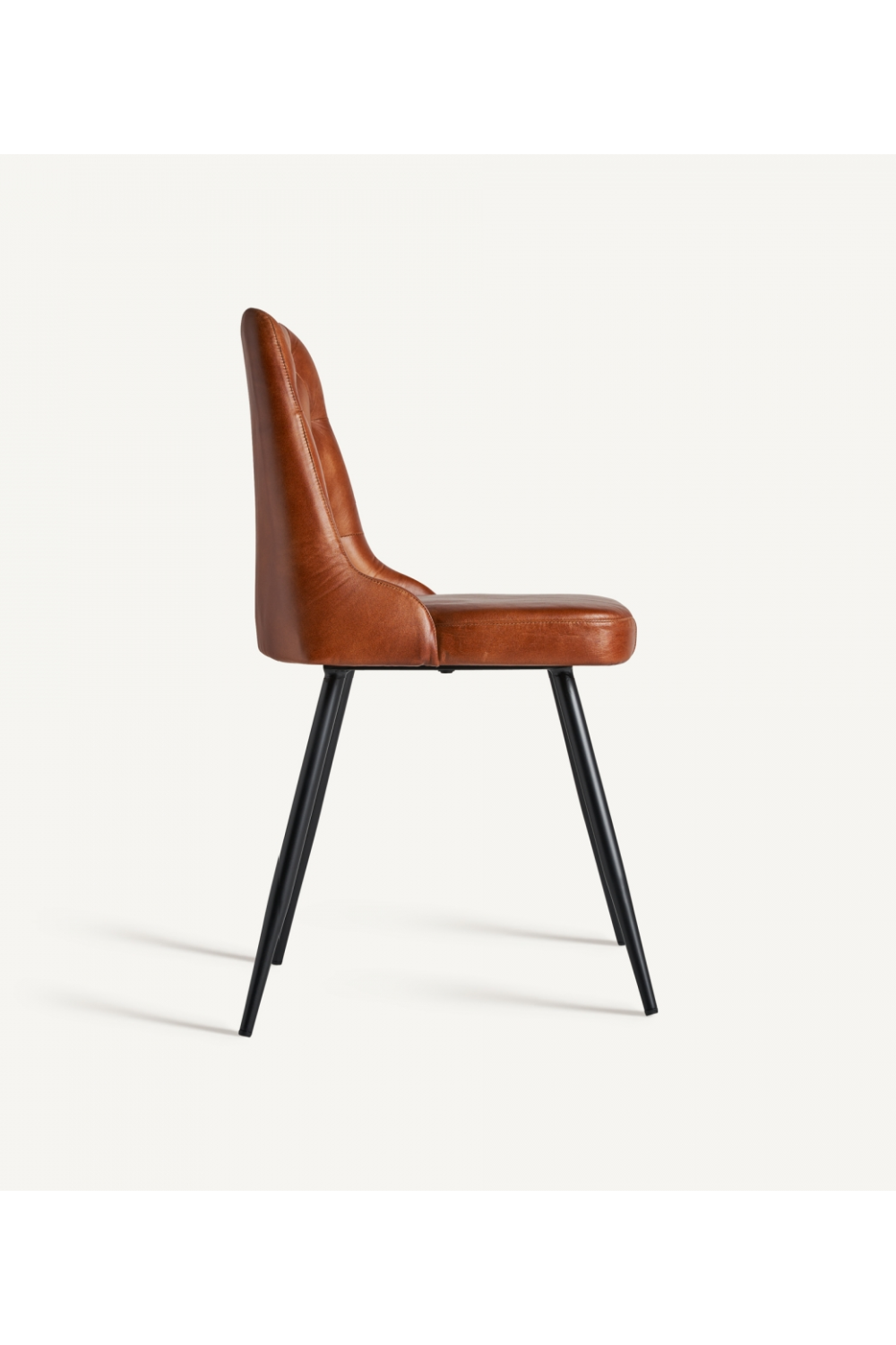 Brown Leather Tufted Accent Chair | Vical Home Dexter | Oroatrade.com