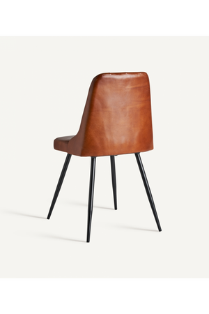 Brown Leather Tufted Dining Chair (2) | Vical Home Dexter | Oroa.com