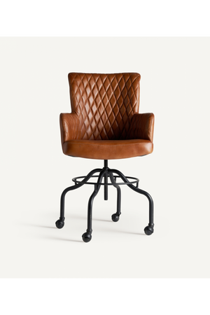 Brown Leather Desk Chair | Vical Home Tullow | Oroa.com