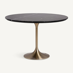   Black Porcelain Pedestal Dining Table | Oroa.com
