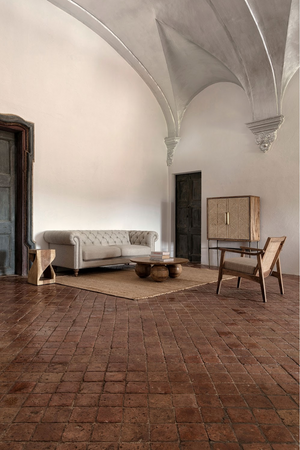 Gray Velvet Chesterfield Sofa | Vical Home Blamont | Oroa.com