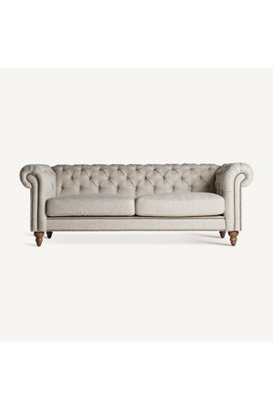Gray Velvet Chesterfield Sofa | Vical Home Blamont | Oroa.com