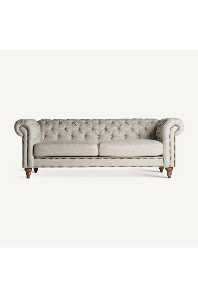 Gray Velvet Chesterfield Sofa | Vical Home Blamont | Oroa.com