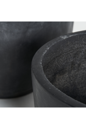 Black Terracotta Planters (2) | Vical Home Blaghe | Oroa.com