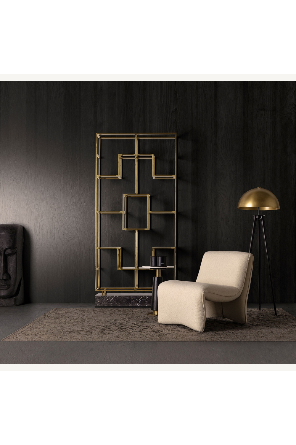 Gold Steel Bookcase | Vical Home Breisach | Oroa.com