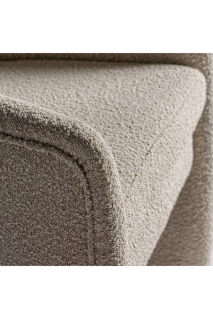 White Bouclé 3-Legged Armchair | Vical Home Prati | Oroa.com