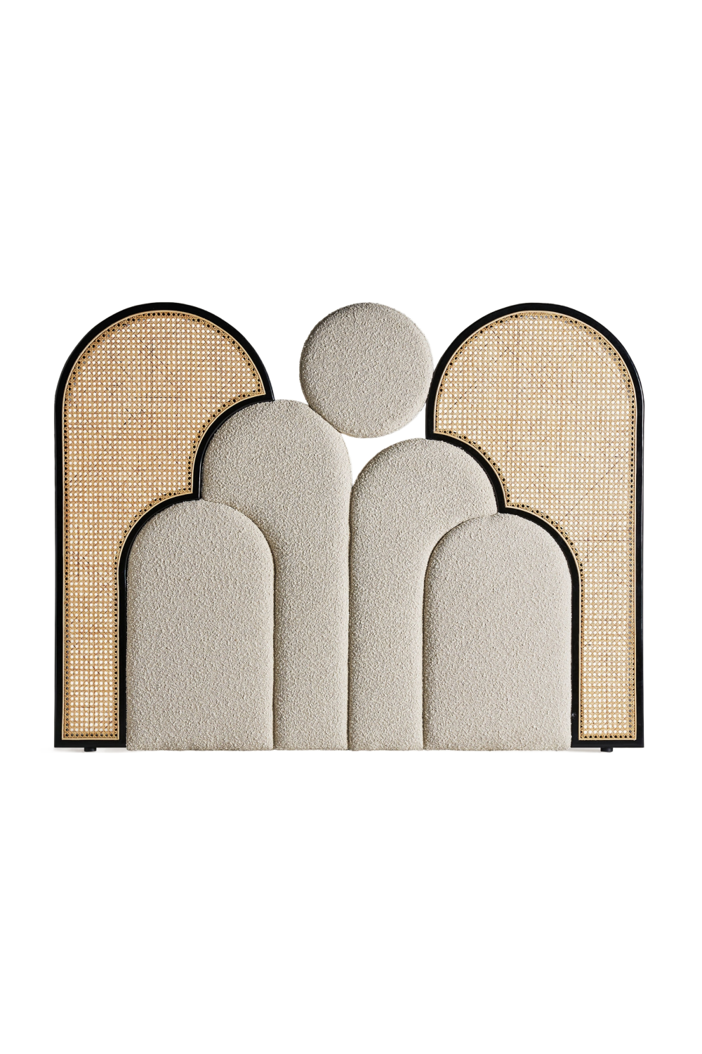 Bouclé and Rattan Headboard | Vical Home Prati | Oroa.com