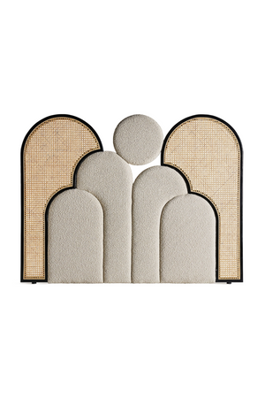 Bouclé and Rattan Headboard | Vical Home Prati | Oroa.com