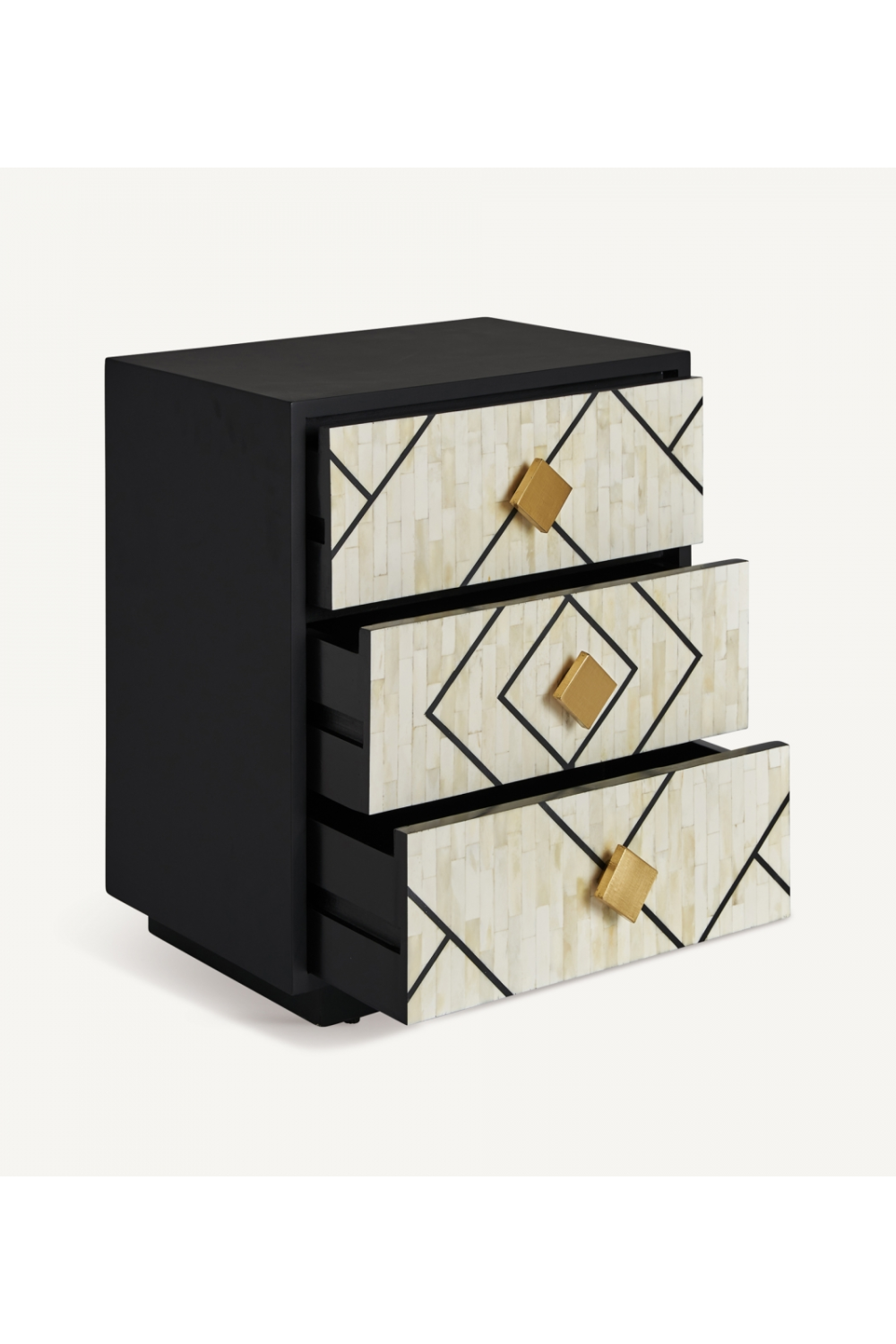 White Front 3-Drawer Nightstand | Vical Home Charmes | Oroa.com