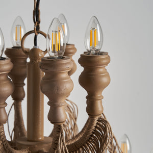   Jute Fringed Chandelier | Oroa.com