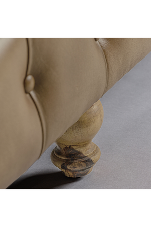 Brown Leather 3-Seater Chesterfield Sofa | Vical Home Elkins | Oroa.com