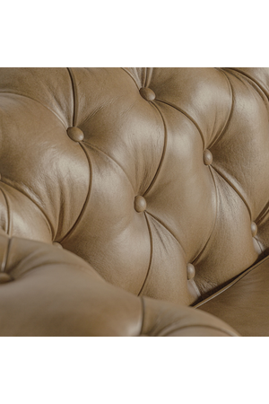 Brown Leather 3-Seater Chesterfield Sofa | Vical Home Elkins | Oroa.com