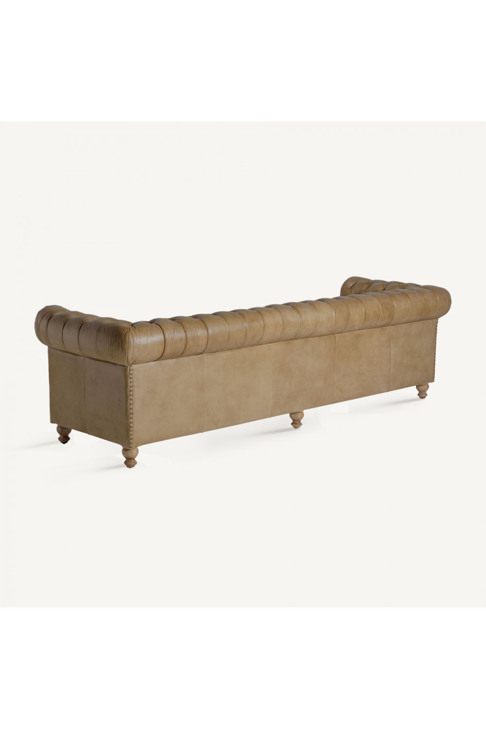 Brown Leather 4-Seater Chesterfield Sofa | Vical Home Elkins | Oroa.com