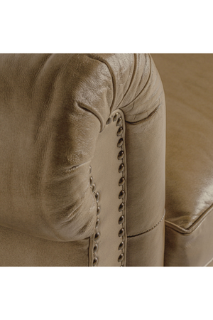 Brown Leather 4-Seater Chesterfield Sofa | Vical Home Elkins | Oroa.com