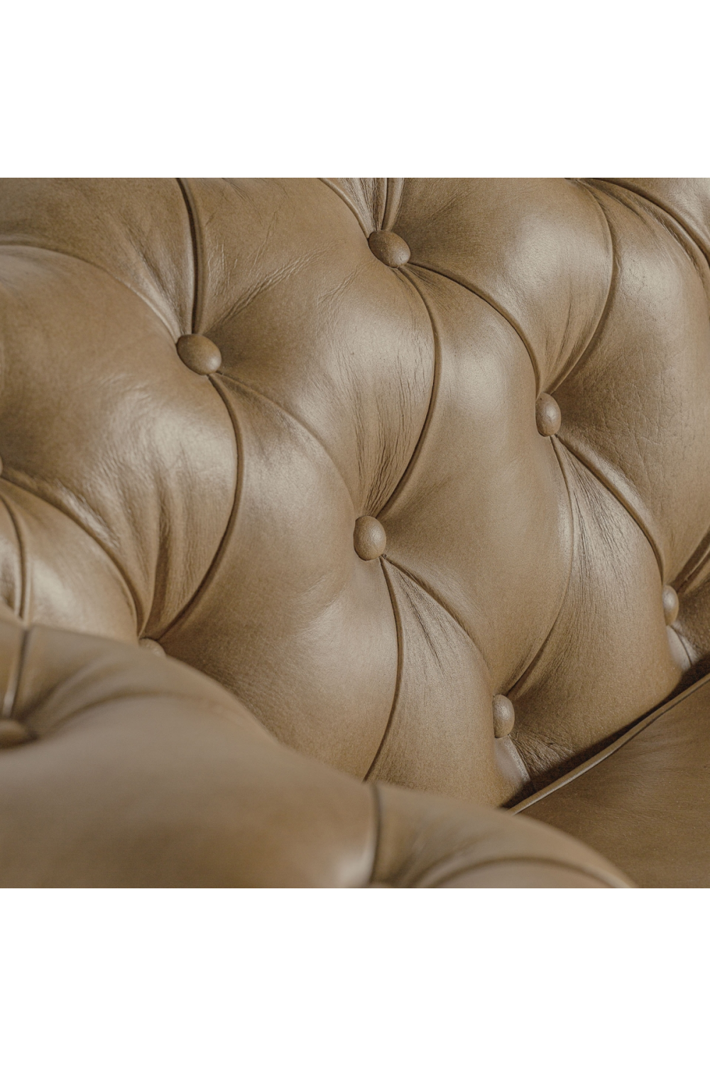 Brown Leather 4-Seater Chesterfield Sofa | Vical Home Elkins | Oroa.com