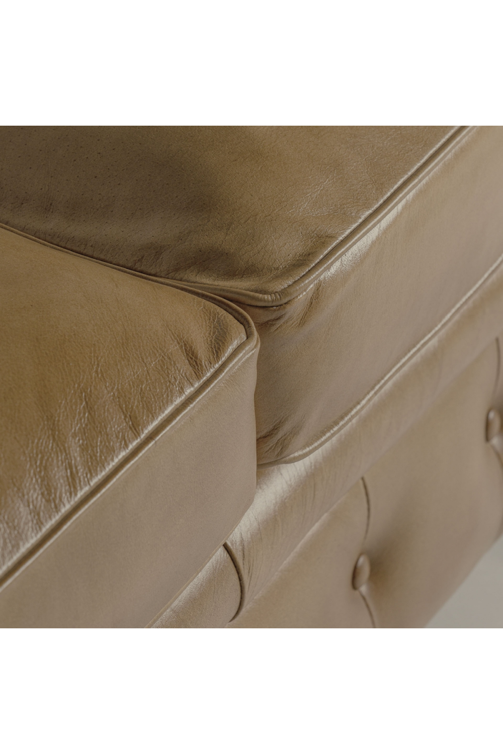 Brown Leather 4-Seater Chesterfield Sofa | Vical Home Elkins | Oroa.com