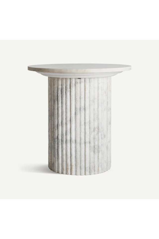 Ridged Pillar Base Side Table | Vical Home Esches | Oroa.com