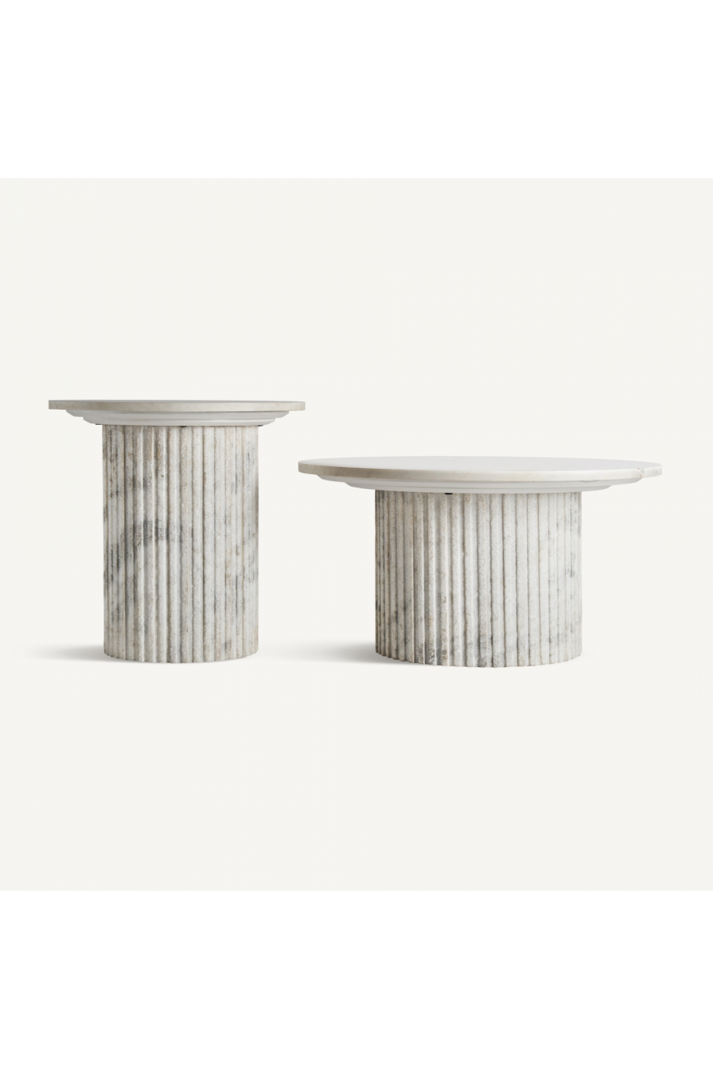 Ridged Pillar Base Side Table | Vical Home Esches | Oroa.com