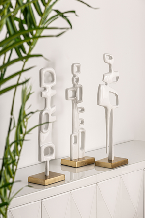 White Modern Abstract Decor (2) | Vical Home Hubble | Oroa.com